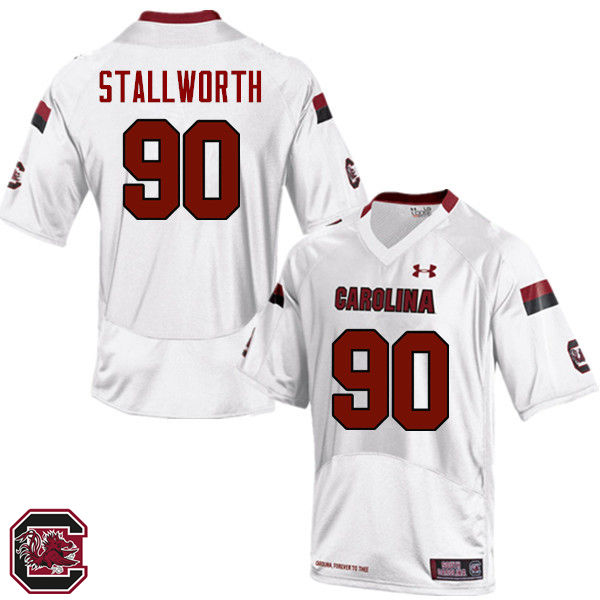 Men South Carolina Gamecocks #90 Taylor Stallworth College Football Jerseys Sale-White